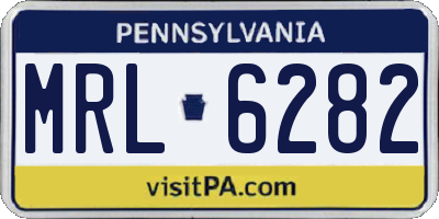 PA license plate MRL6282