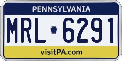 PA license plate MRL6291
