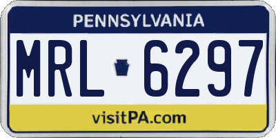 PA license plate MRL6297