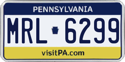 PA license plate MRL6299