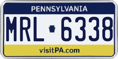 PA license plate MRL6338