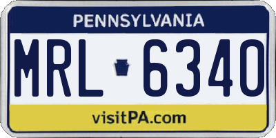 PA license plate MRL6340
