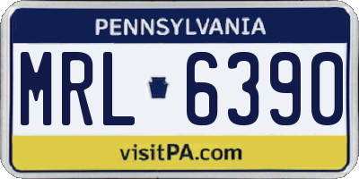 PA license plate MRL6390