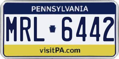 PA license plate MRL6442