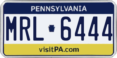 PA license plate MRL6444
