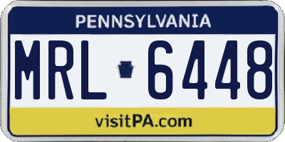 PA license plate MRL6448