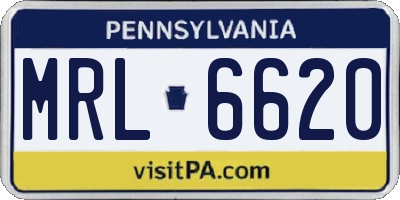 PA license plate MRL6620