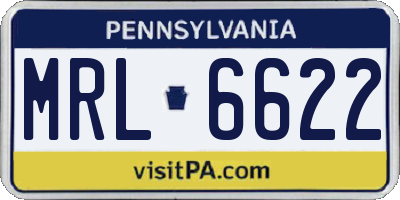 PA license plate MRL6622