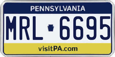 PA license plate MRL6695