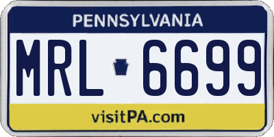 PA license plate MRL6699