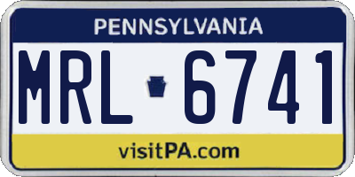 PA license plate MRL6741