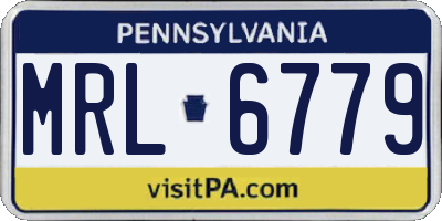 PA license plate MRL6779