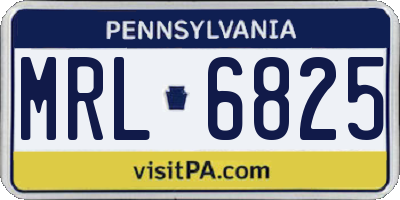 PA license plate MRL6825