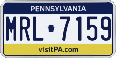 PA license plate MRL7159