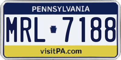 PA license plate MRL7188