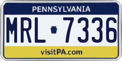 PA license plate MRL7336