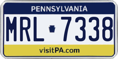 PA license plate MRL7338