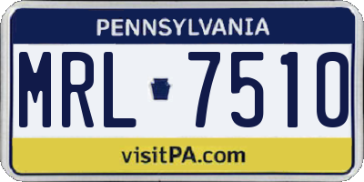 PA license plate MRL7510