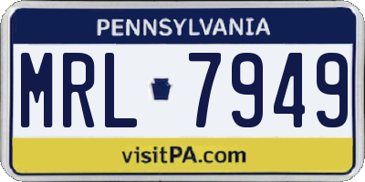 PA license plate MRL7949