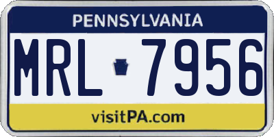 PA license plate MRL7956