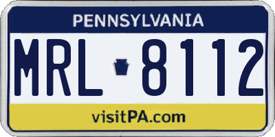 PA license plate MRL8112