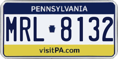PA license plate MRL8132