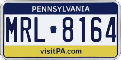 PA license plate MRL8164