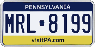 PA license plate MRL8199