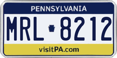 PA license plate MRL8212