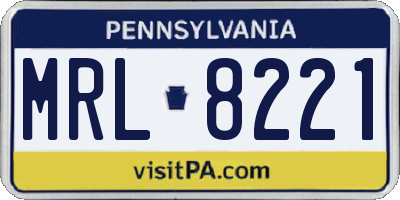 PA license plate MRL8221