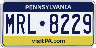 PA license plate MRL8229