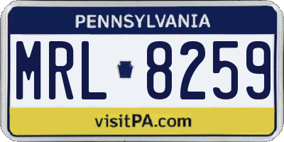 PA license plate MRL8259