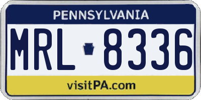 PA license plate MRL8336