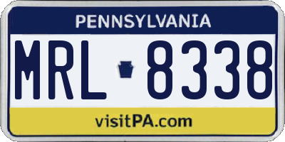 PA license plate MRL8338