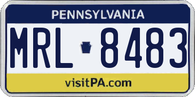 PA license plate MRL8483