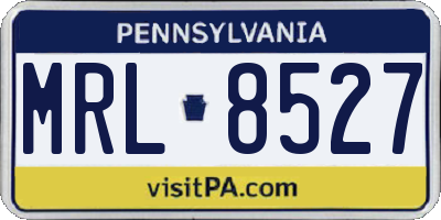 PA license plate MRL8527