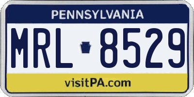 PA license plate MRL8529