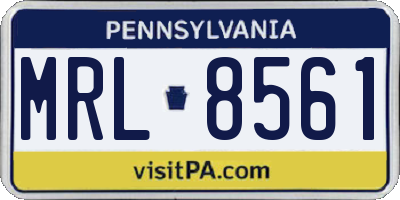 PA license plate MRL8561