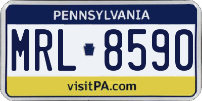 PA license plate MRL8590
