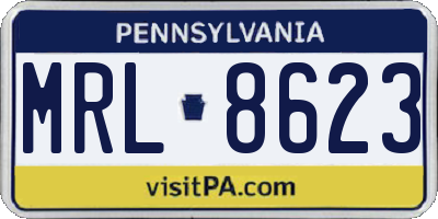 PA license plate MRL8623