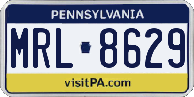 PA license plate MRL8629
