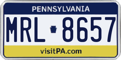 PA license plate MRL8657