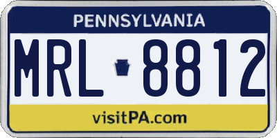 PA license plate MRL8812