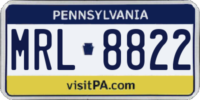 PA license plate MRL8822