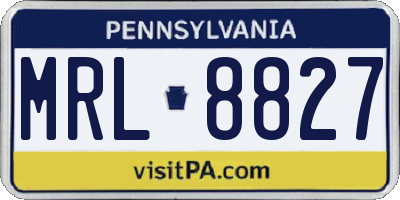 PA license plate MRL8827