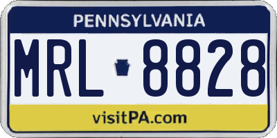 PA license plate MRL8828