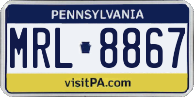 PA license plate MRL8867