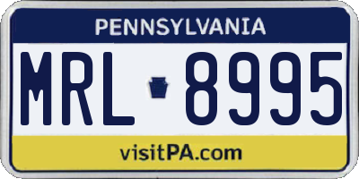 PA license plate MRL8995