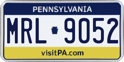 PA license plate MRL9052