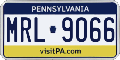 PA license plate MRL9066
